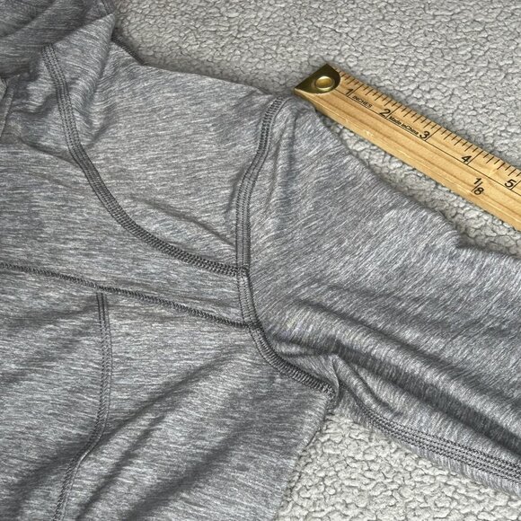 Lululemon Jacket Womens XS Gray 1/2 Zip Thumbholes Mesh Lined Running Yoga - Picture 9 of 13